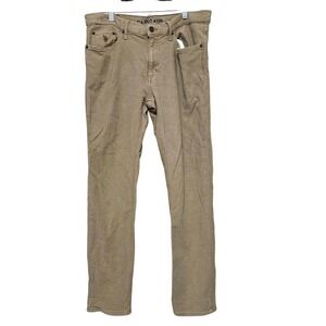 U.S. Polo Assn Tan Slim Straight Jeans W34 L32 Neutral Clean Preppy Core Classic